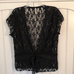 Olivia Moon Large Black Lace Top from Nordstrom